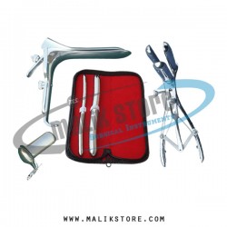 Hegar uterine dilator set 2pieces 9-10, 17-18, mathieu speculum, grave large, collin large